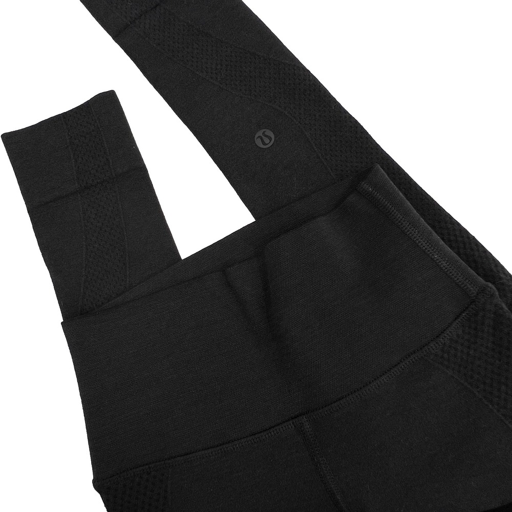 LULULEMON Women's 0/2* Charcoal Full-Length High-Rise Cuffed Textured Leggings